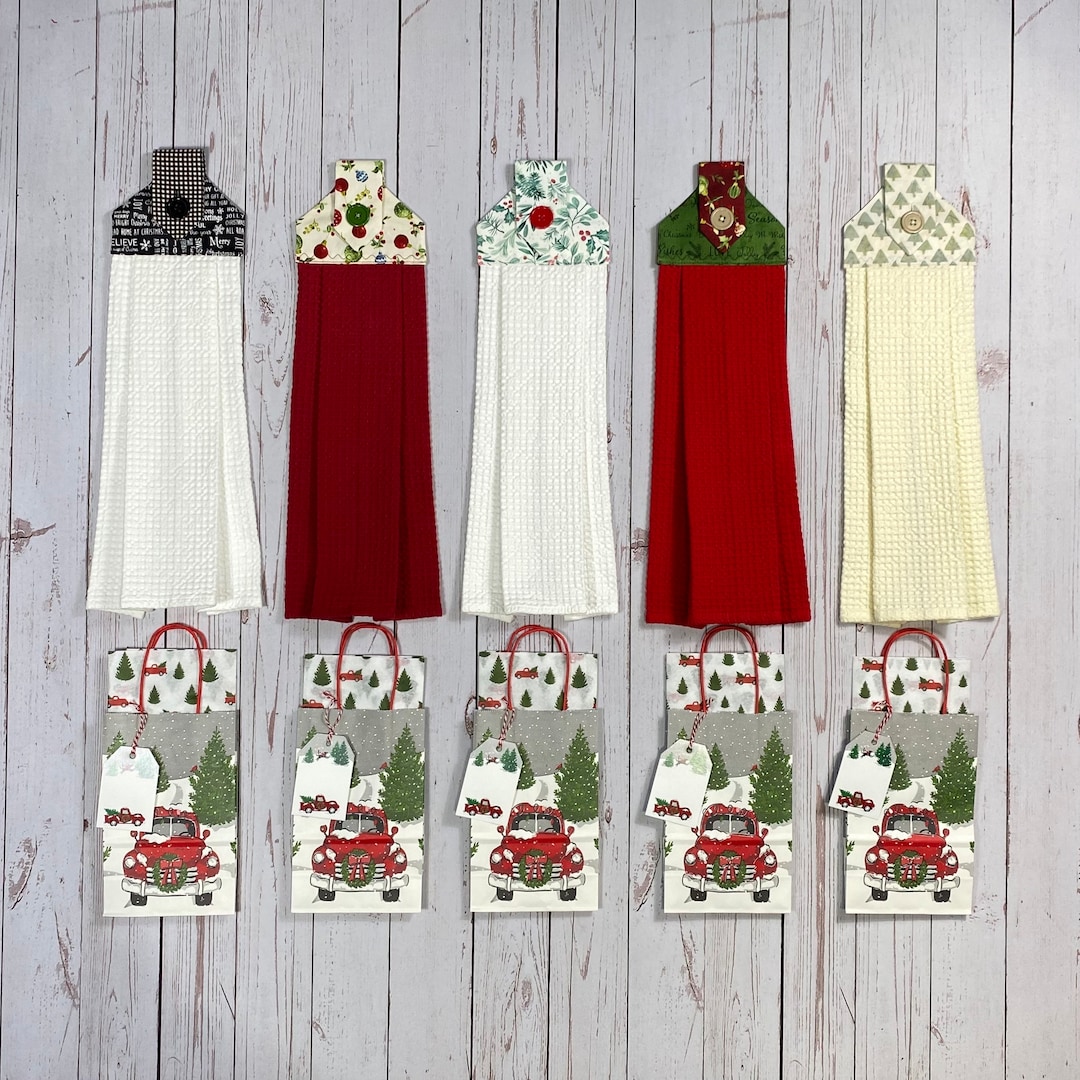 Holiday Kitchen Towels, Corporate Holiday Gifts, Holiday Hand Towel for