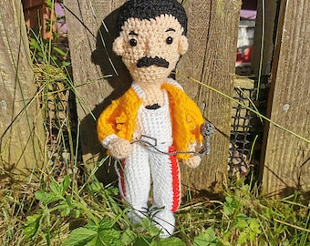 Freddie Mercury crochet handmade amigurumi doll toy