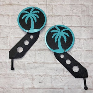 Palm tree hinge mount side mirrors for Wrangler & Gladiator