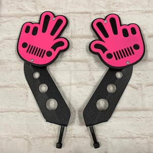 Peace wave mirrors for Wrangler and Gladiator