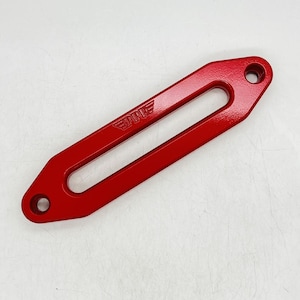 May include: Red metal winch fairlead with the word "WARN" embossed on the top.