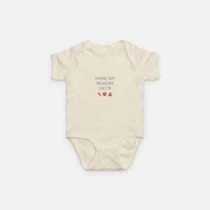 Someone from Philadelphia Loves Me Baby Bodysuit Natural - Philadelphia Baby Gift