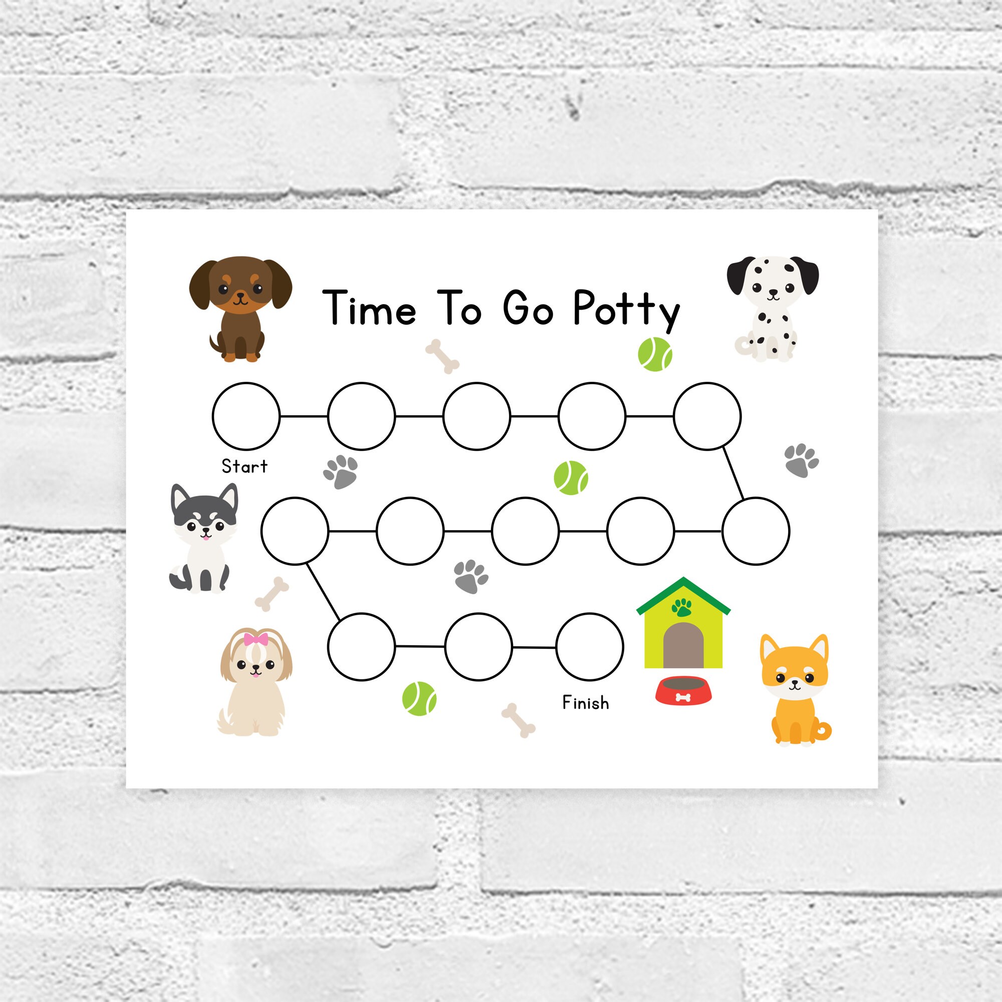 Puppy Potty Training Chart Instant Download PDF and JPEG Etsy