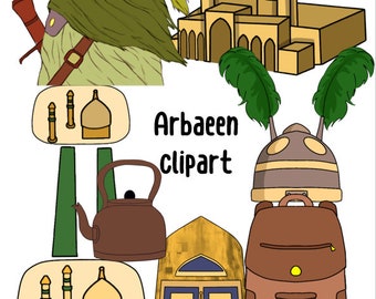 ArbaeenIllustrations, Hand drawn, Imam Hussain Clipart,Print Digital, Instant Download, Best Artwork, Ashura Clipart, Shia Artwork, الأربعين