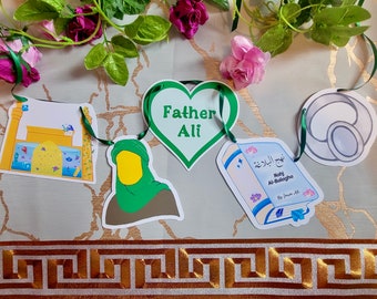 Imam Ali Digital Decorative Banner, Imam Ali, Ya Ali, Najaf Ali, Sticker Sheet, Islamic Sticker, Shia Sticker, Nahj Al Balagha, Ring