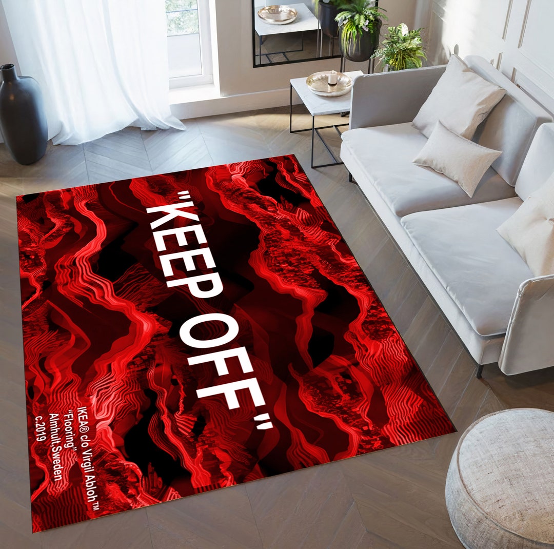 Marble Keep off Rugred Marble Carpetmarble Design Rugliving Etsy