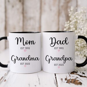 New Grandma Mug, Pregnancy Announcement Mug, Personalized Grandma Mug, Promoted To Grandpa Gift, Pregnancy Announcement Gift, Mother&#39;s Day