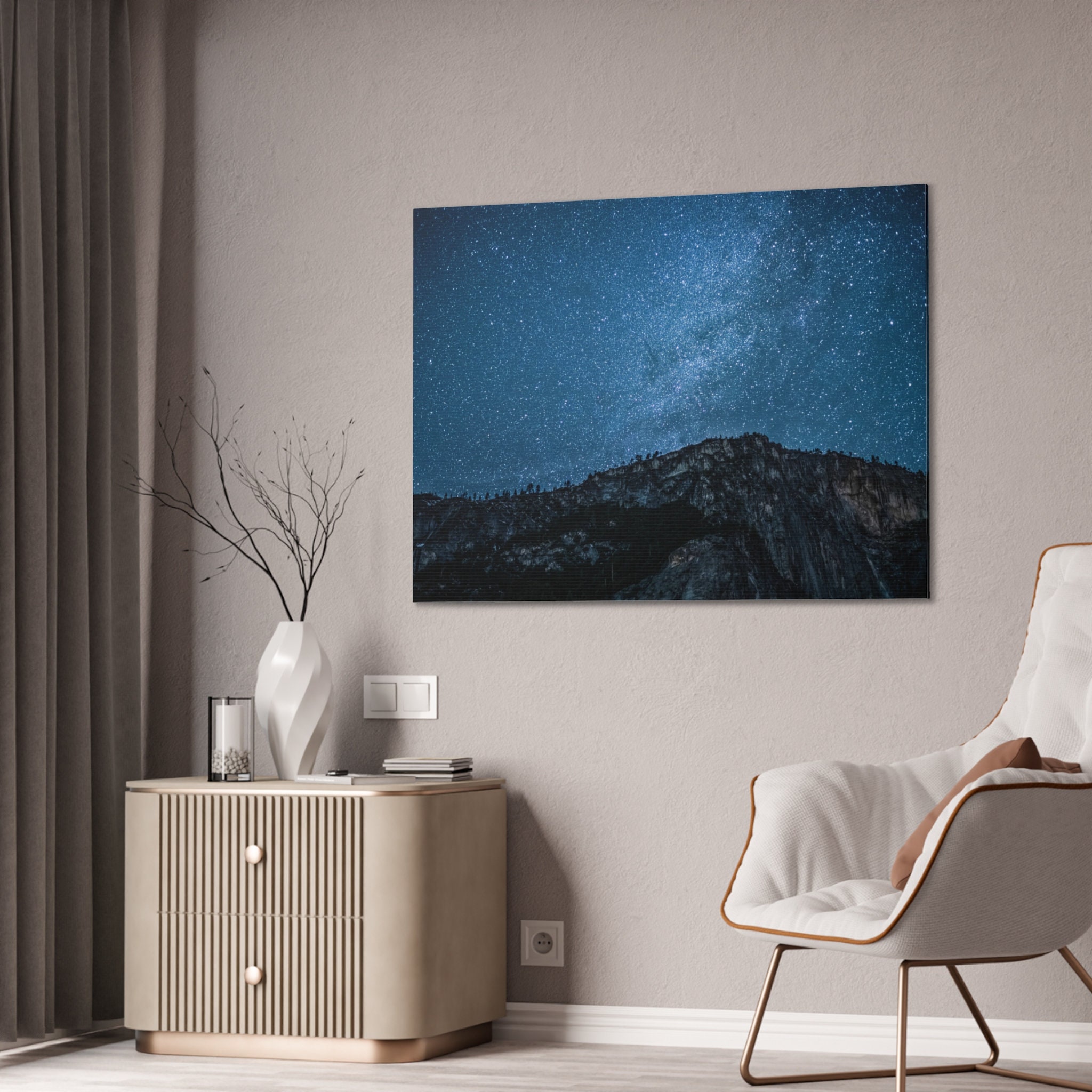 Canvas Night Sky Stars Wall Art, Astrophotography Milky Way Wall Art ...