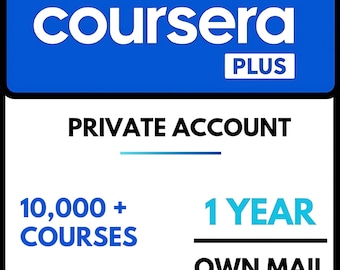 1 YEARS Private Account Coursera Plus Personal Account  l Professional Certificate l  | On Your Mail | Own Account Upgrade | Private