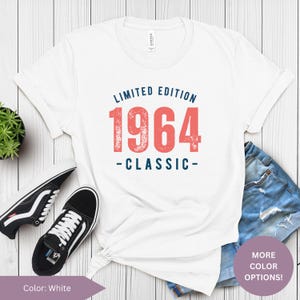 1964 Shirt, 60th Birthday Retro Shirt, 1964 Birth Year Number, Shirt for Women, Birthday T-shirt, Turning 60 Gift, 1964 plus size tops