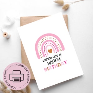 Happy Birthday Card - Printable Happy Birthday Card - Greeting Card - Digital Birthday Cards - Digital Download - Printable Greeting Cards