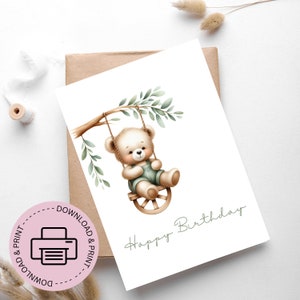 Happy Birthday Card - Printable Happy Birthday Card - Greeting Card - Digital Birthday Cards - Digital Download - Printable Greeting Cards