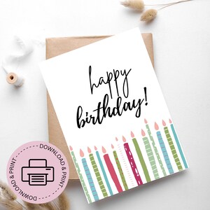 Happy Birthday Card - Printable Happy Birthday Card - Greeting Card - Digital Birthday Cards - Digital Download - Printable Greeting Cards