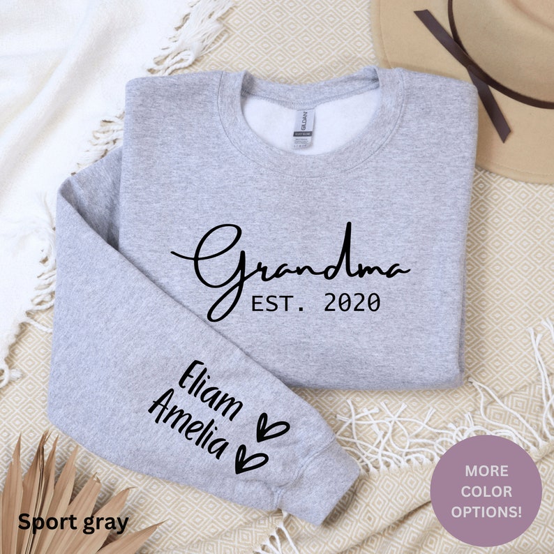 Custom Grandma Sweatshirt is perfect for any occasion. All our sweatshirts are made with the highest quality materials and are super soft and cozy!