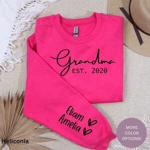 Custom Grandma Sweatshirt is perfect for any occasion. All our sweatshirts are made with the highest quality materials and are super soft and cozy!