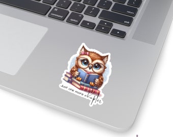 Cute Owl Stickers, Colorful Owl Sticker, Animal Sticker, Forest Animal Sticker, Planner Sticker, Laptop Stickers, Just one more chapter