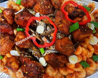 Assorted Platters (Snapper,Shrimps Turkey Tail)