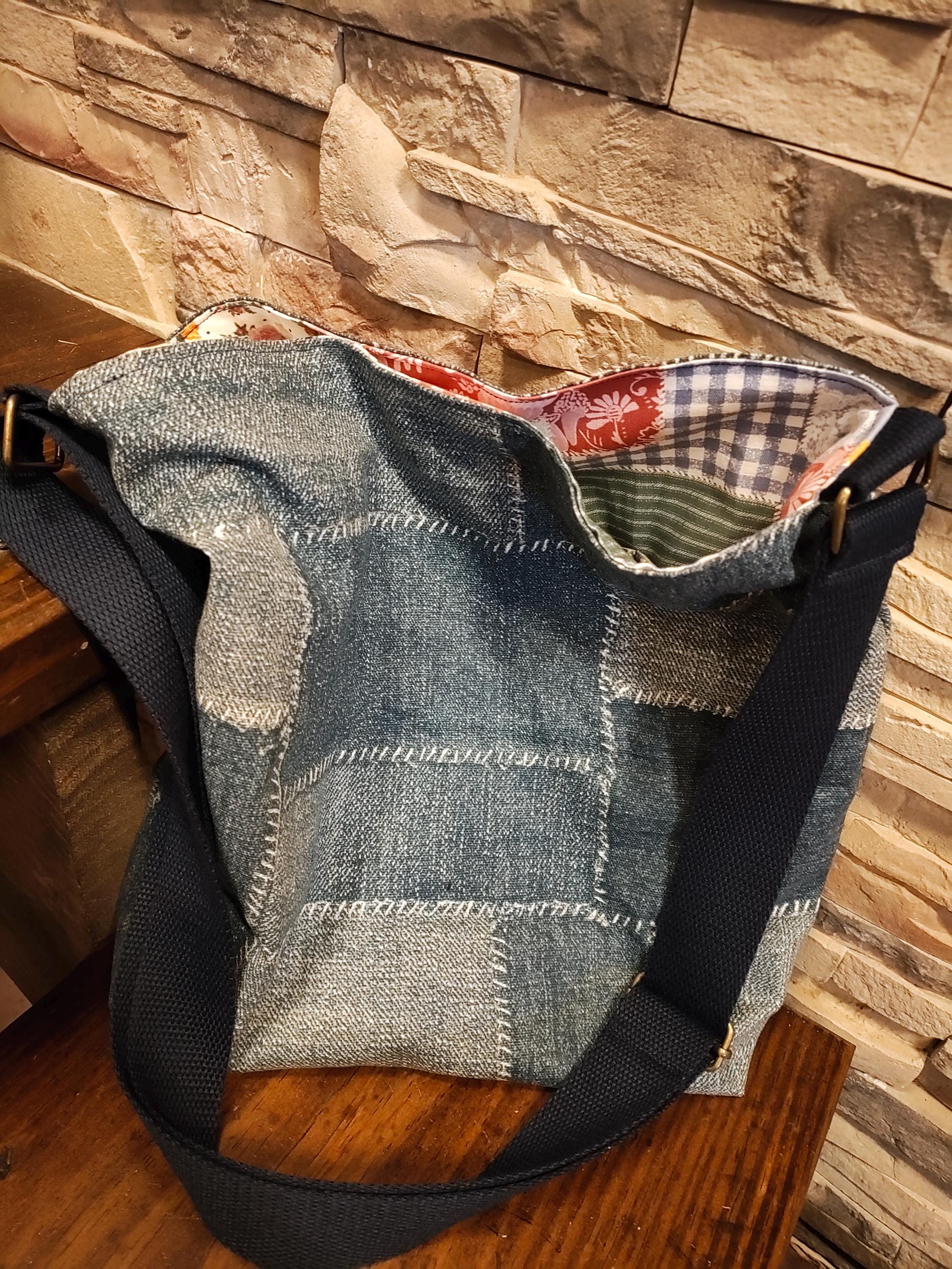 Denim Messenger Bag - Etsy Denim Messenger Bag - Etsy