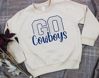 Go Cowboys Kid Sweatshirt, Game Day Cowboys Sweatshirt, Football Team Crewneck, Dallas Cowboys Shirt, Football Fan Shirt