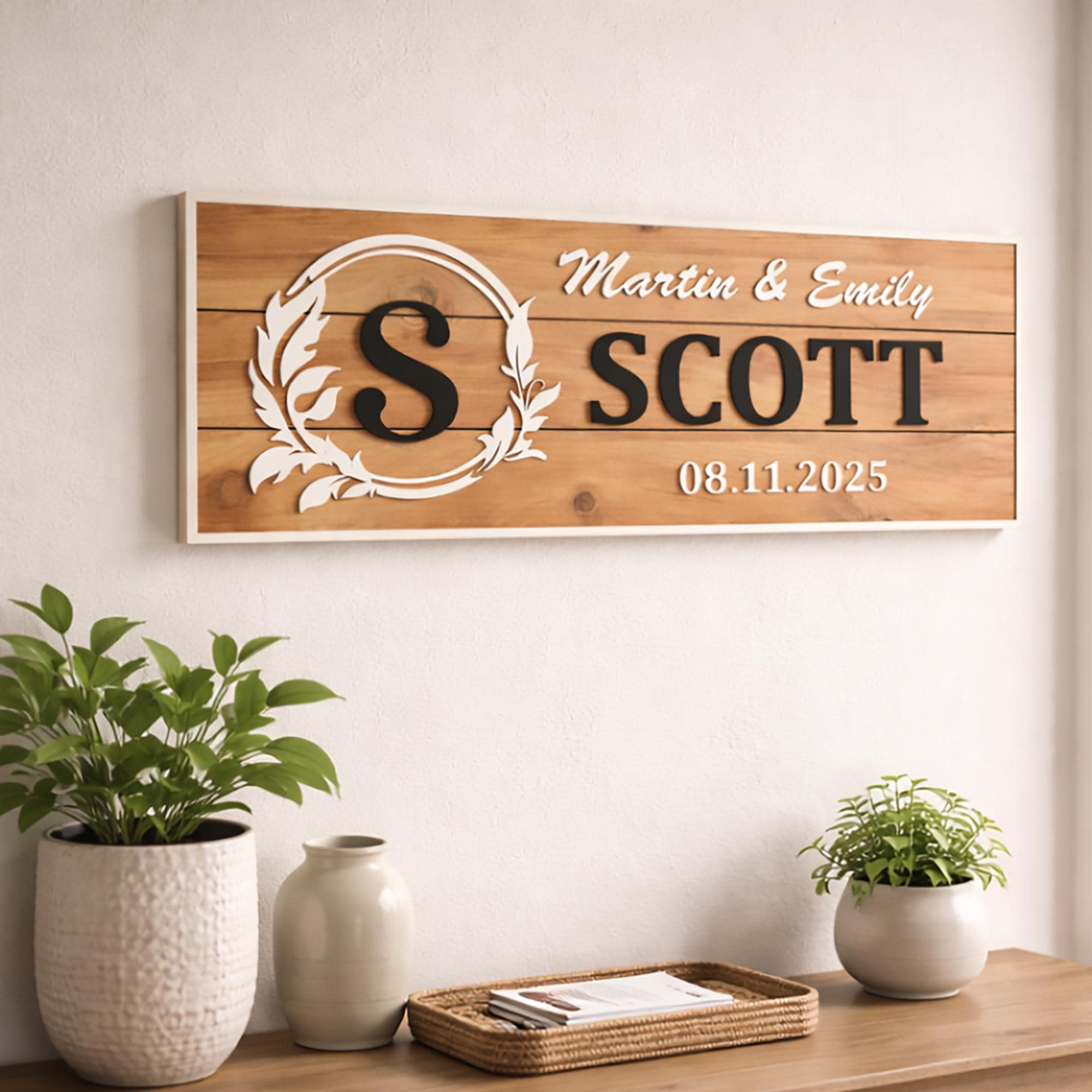 3D Wood Last Name Sign, Personalized Family Name Sign, Custom Wedding ...