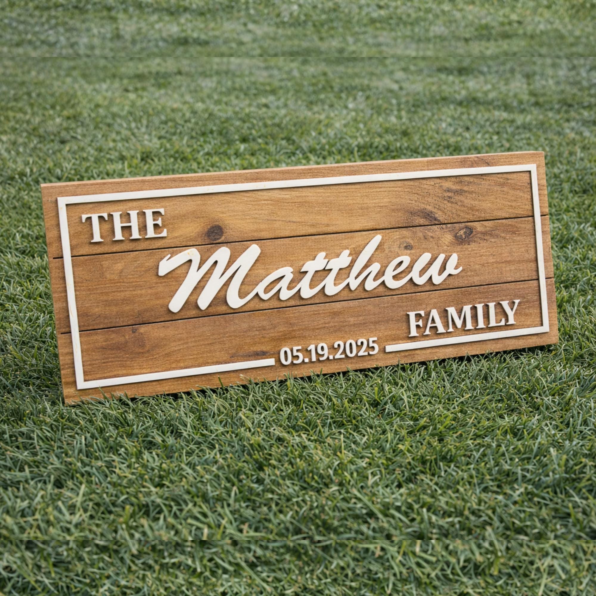 3D Wood Last Name Sign, Personalized Family Name Sign, Custom Wedding ...