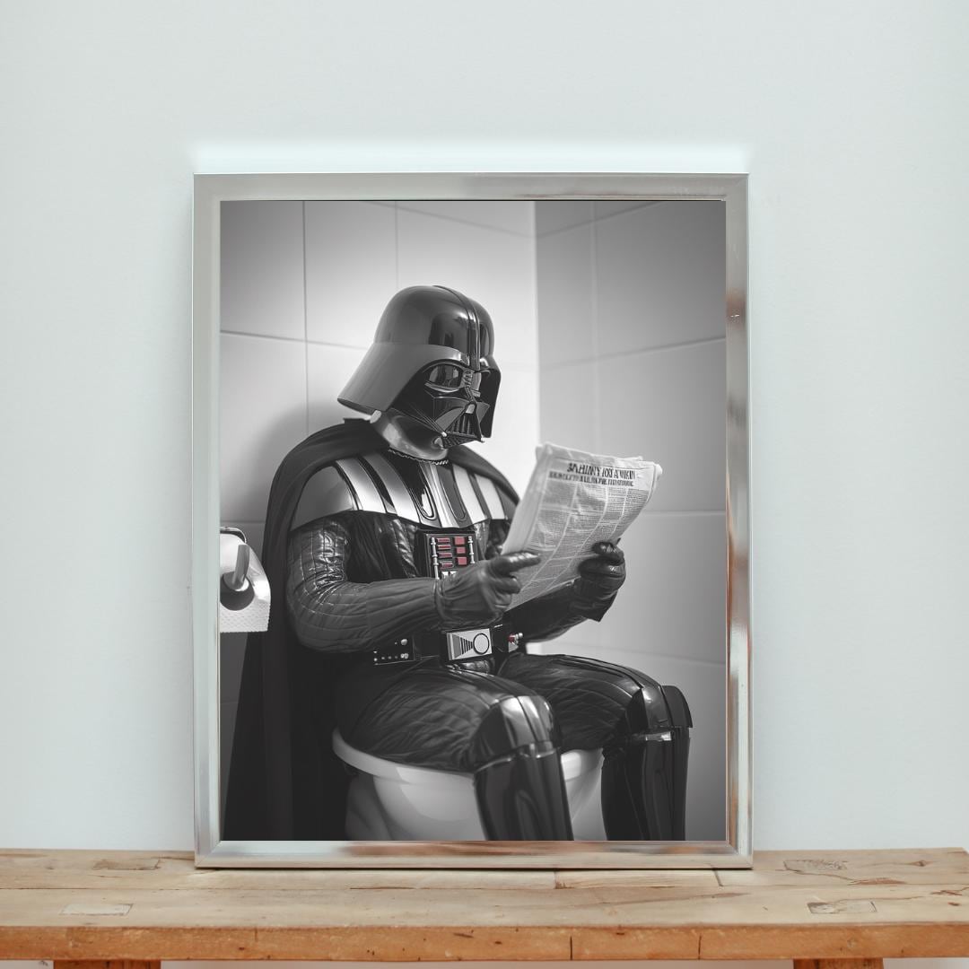 面白いダース・ベイダーのバスルームプリント：スター・ウォーズの