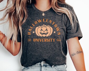 Halloween Town Shirt, Halloweentown University Shirt, Halloween Shirt, Pumpkin Shirt, Spooky Season Shirt, Fall Shirt, Oversized Shirt