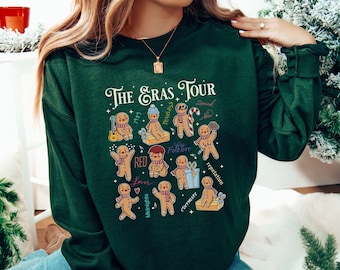 Gingerbread Eras Tour Sweatshirt: Music Album Books, Swifties Shirt