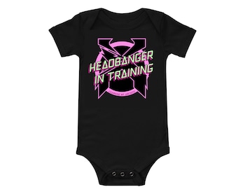 Custom EDM Excision Baby Headbanger In Training Baby Onesie for Kid Boy or Girl