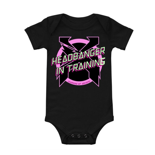 Custom EDM Excision Baby Headbanger In Training Baby Onesie for Kid Boy or Girl