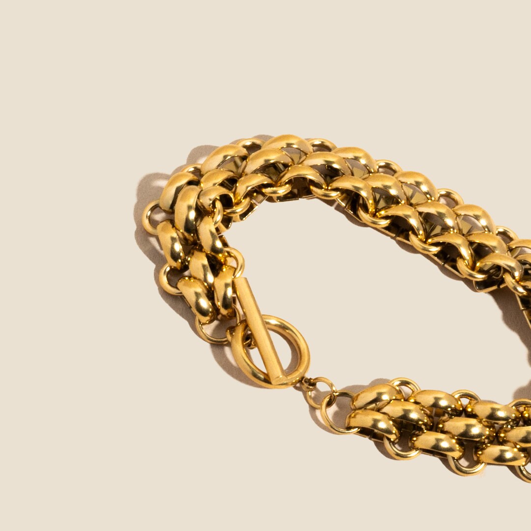 Chunky Gold Chain Bracelet by West Jem Collective Etsy