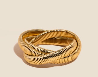 Triple Stack Cobra Bracelet by West Jem Collective | Statement Bracelet | Everyday Jewelry