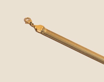 Gold Herringbone Bracelet by West Jem Collective