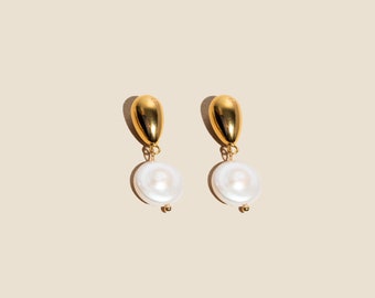 Pearl Drop Earrings by West Jem Collective | Bridal Jewelry | Pearl Earrings