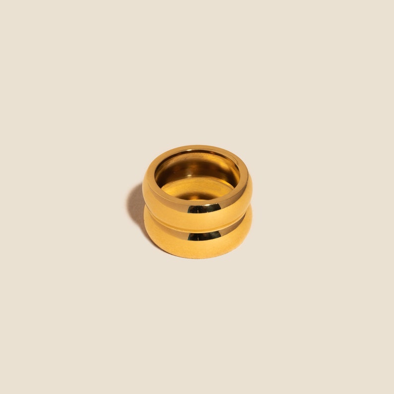 Double Stack Gold Band Ring by West Jem Collective Gold Statement Ring image 1