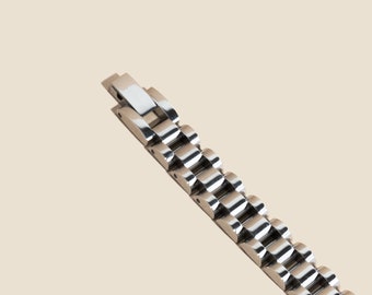 Silver Watch Band Style Bracelet by West Jem Collective | Link Style Bracelet