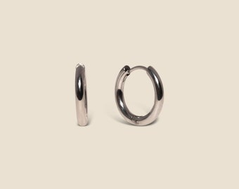 Minimalist Silver Hoops by West Jem Collective | Everyday Silver Hoops | Classic Hoops