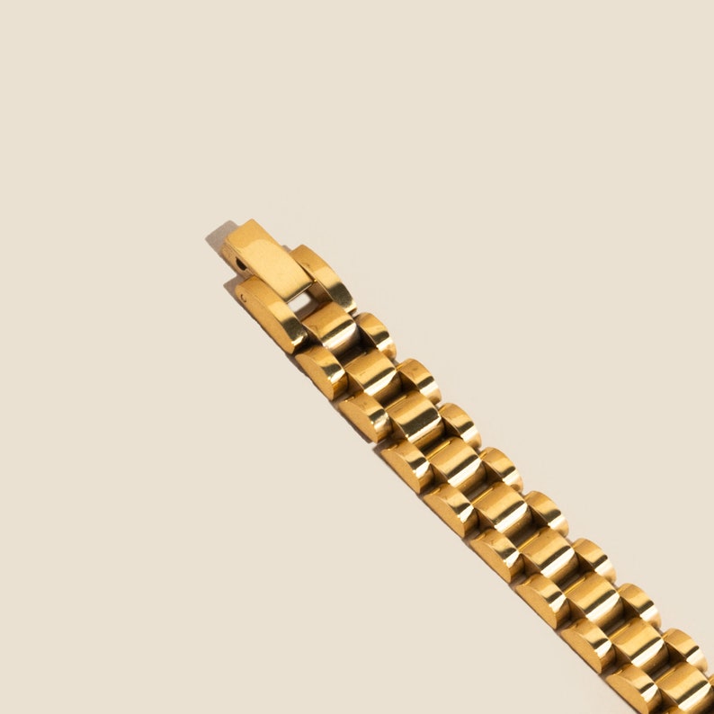 Gold Watch Band Style Bracelet by West Jem Collective Link Style Bracelet image 4