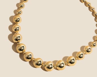 Chunky Gold Ball Necklace by West Jem Collective