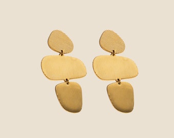 Textured Tiered Drop Earrings by West Jem Collective