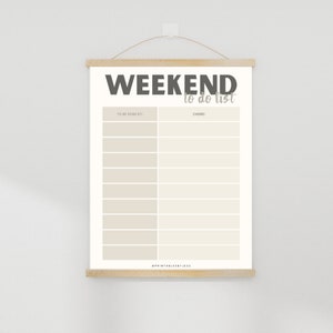Weekend to do list // Home Organization // family to do list // Online list // digital printable weekend chores
