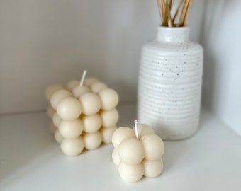 Bubble Cube Candle [Small] | Minimalist Candle | Modern Candle