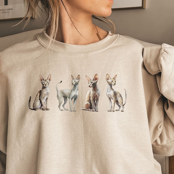 Oriental Shorthair mom sweatshirt,Xmas cat mama sweater,cat owner birthday gift,cat lover shirt,holiday gift for Oriental Shorthair cat mama