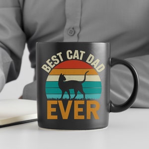 The Cat Father Mug for Men Cat Dad Daddy Father Owner Lover Cool Birthday Christmas Fathers Day Gift Idea for Dad Husband Boyfriend Brother