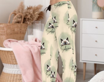 custom Ragdoll cat pajama pants,personalized cat mom Pjs pants,custom cat owner portrait pants,cat lover gift,cat mama cute pajama pants