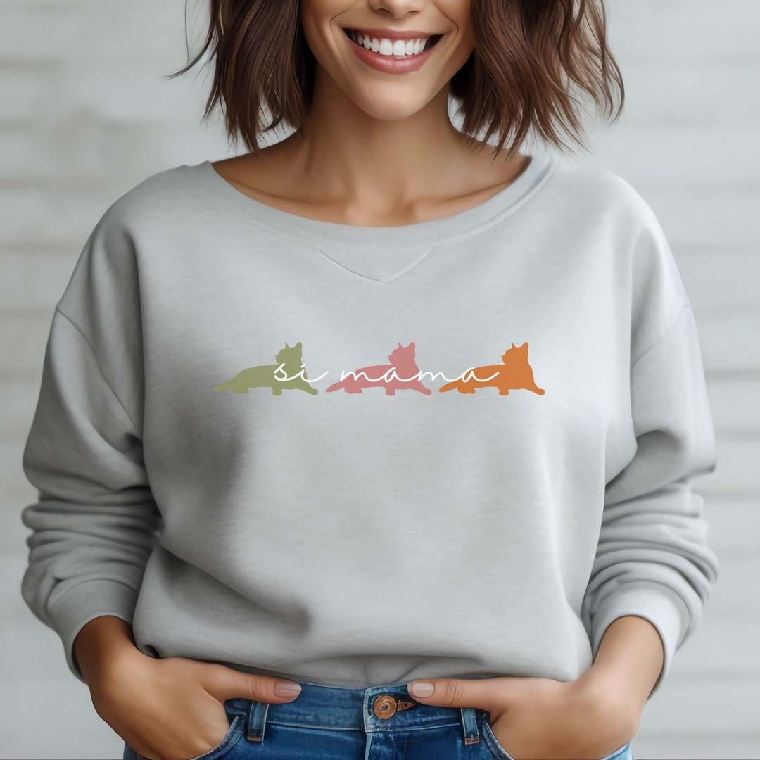 Retro Siamese Cat Sweater Siamese Cat Mama Tshirt Siamese Cat Etsy UK