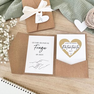 Patentante Geschenk Frage Patenschaft Rubbellos  Möchtest du meine Patentante sein Patenfrage Schwangerschaftsverkündung Pocketfold