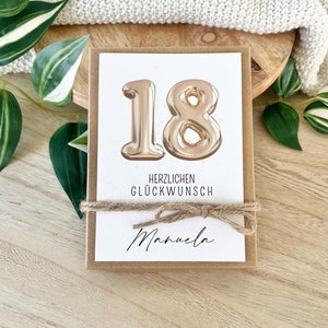 18. Geburtstag Geschenk Schachtel personalisiert Geldgeschenk Box Herzlichen Glückwunsch kleine Geschenkbox endlich volljährig