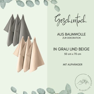 Geschirrtuch personalisiert Valentinstag Namen Hochzeit Geschenk zum Einzug Baumwolle Geschenkidee Paare Bild 7