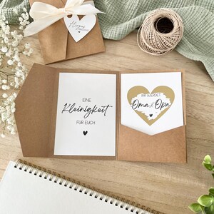 Schwangerschaftsverkündung Oma & Opa Rubbellos Baby Verkündung Geschenkidee für Großeltern Schwangerschaft Pocketfold Geschenk